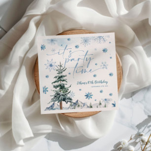 It's party time winter birthday  napkin