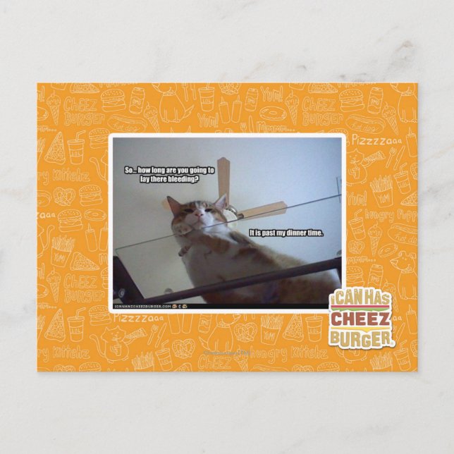 It's past my dinner time postcard (Front)