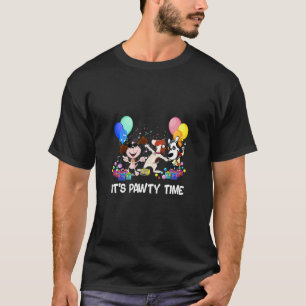 It's Pawty Time Dog Party Animal Pun T-Shirt