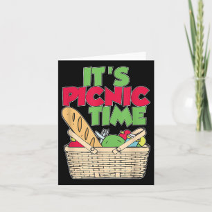 Its Picnic Time Family Trip Summer Vacation Campin Card