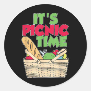 Its Picnic Time Family Trip Summer Vacation Campin Classic Round Sticker