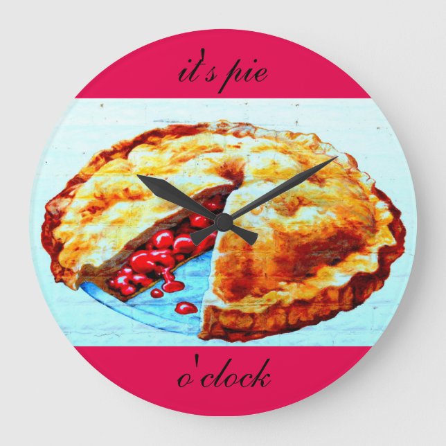 it's  pie o'clock large clock (Front)