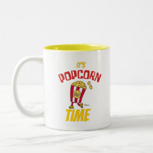 It's Popcorn Time Funny Two-Tone Coffee Mug