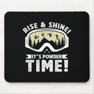 It's Powder Time Skiing Goggles Winter Sports Skie Mouse Pad