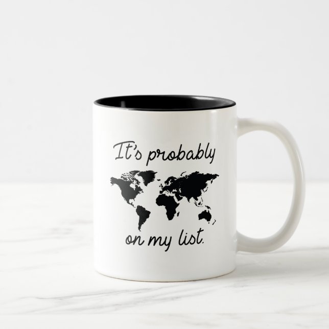 It's Probably On My List Two-Tone Coffee Mug (Right)