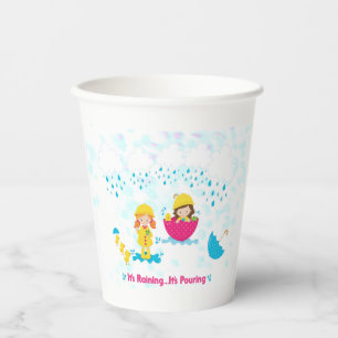 It's Raining It's Pouring Rainy Day Shower Paper Cups