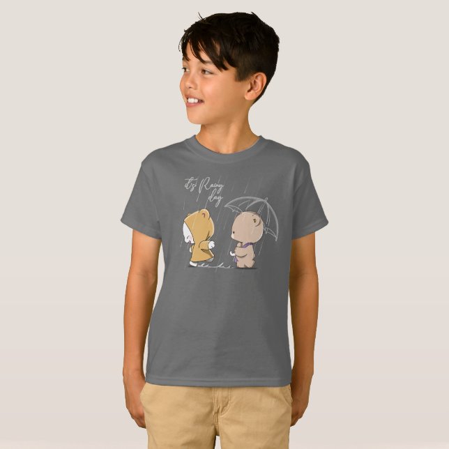 It's rainy day | Kid's T-Shirt (Front Full)