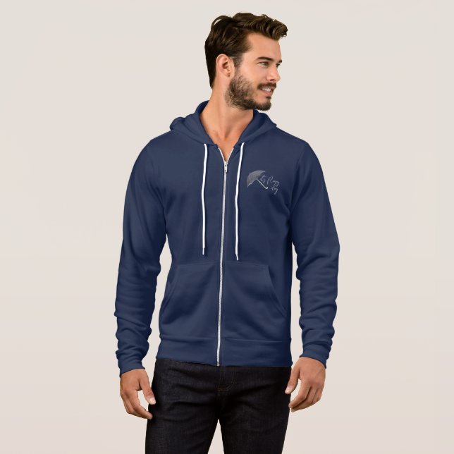 It's rainy day | Men's Full-zip Hoodie (Front Full)