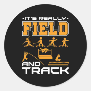 It's Really Field and Track Thrower Jumper  T-Shir Classic Round Sticker
