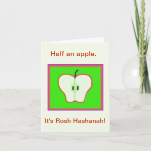 It's Rosh Hashanah! Half an Apple! Holiday Card