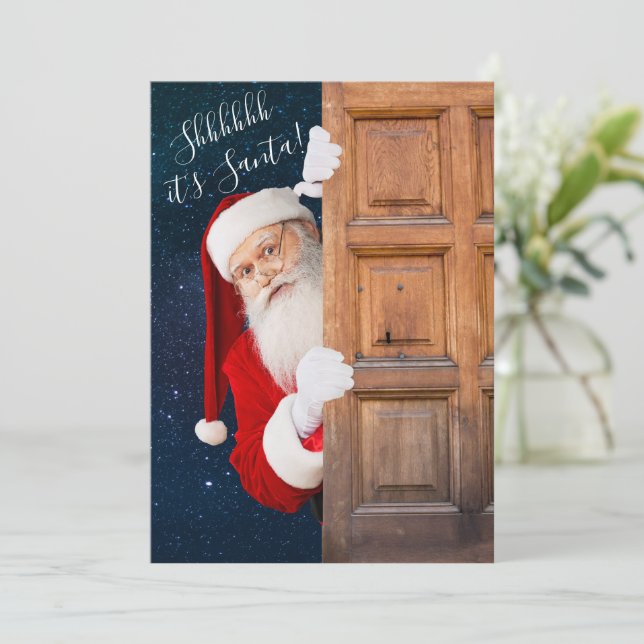 Its Santa Merry Christmas Greeting Card Name (Standing Front)