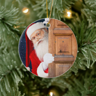 Its Santa Merry Christmas Name Ceramic Tree Decoration