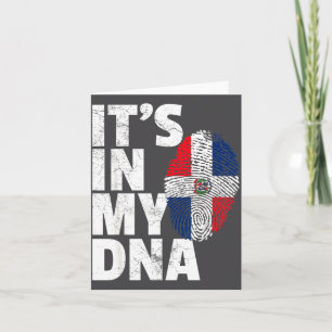 It's Shirt Dna Dominican Republic Flag Christmas Card
