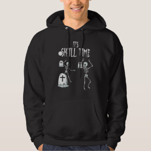 Its Skull Time Dancing Skeletons On Cemetery Hallo Hoodie