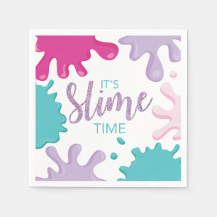It's Slime Time Slime Birthday Party Napkins