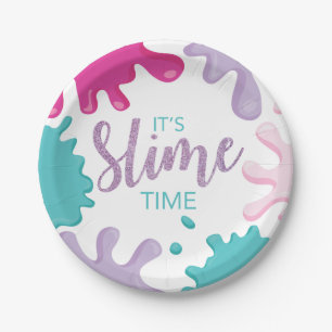 It's Slime Time Slime Birthday Party Plates