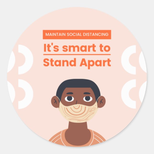 It's smart to  Stand Apart Classic Round Sticker (Front)