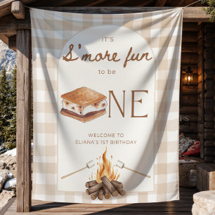 It's S'more Fun to Be One Birthday Tapestry Banner