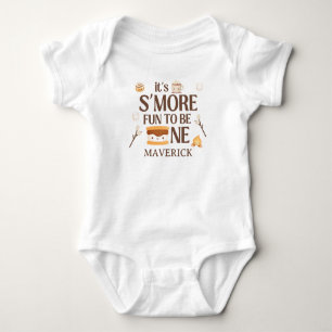 It's S'more Fun to Be One Kids 1st Birthday  Baby Bodysuit