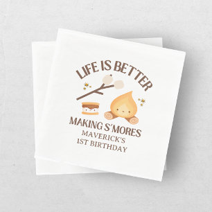 It's S'more Fun to Be One Kids 1st Birthday  Napkin