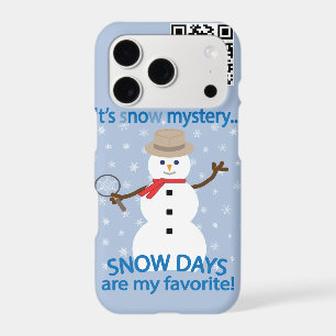 It's sNOw Mystery Detective Snowman Pink QR