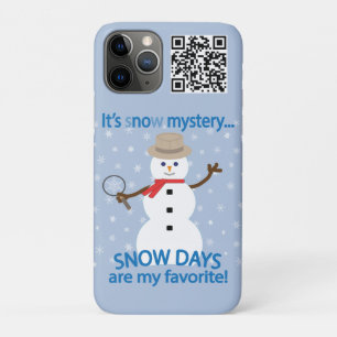It's sNOw Mystery Detective Snowman Pink QR Case-Mate iPhone Case
