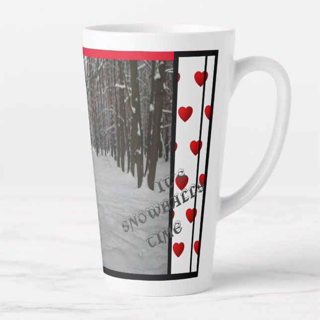 IT'S SNOWBALLS TIME LS real photo Latte Mug (Right)