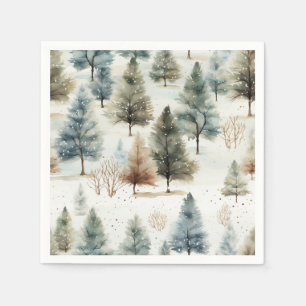 It's snowing on fir trees - napkin