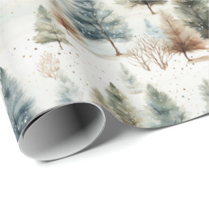 It's snowing on fir trees - wrapping paper