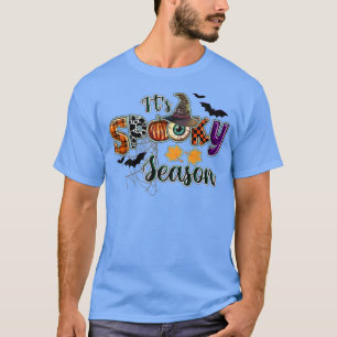 It's Spooky Season Leopard Pumpkin Happy Hallowee T-Shirt