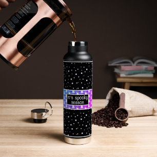 It's Spooky Season Purple/Black Halloween Water Bottle