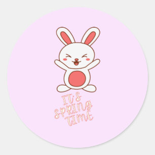 It's Spring Time        T-Shirt Classic Round Sticker