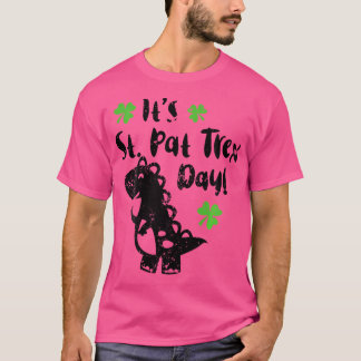 Its St. Pat T-Rex Day Dinosaur St. Patricks Pun Ki T-Shirt