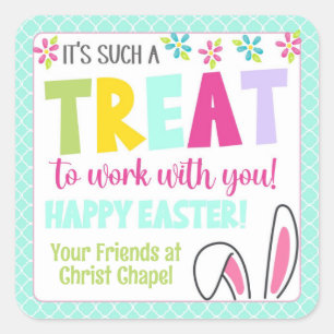 It's Such a Treat to Work With You Easter Square Sticker