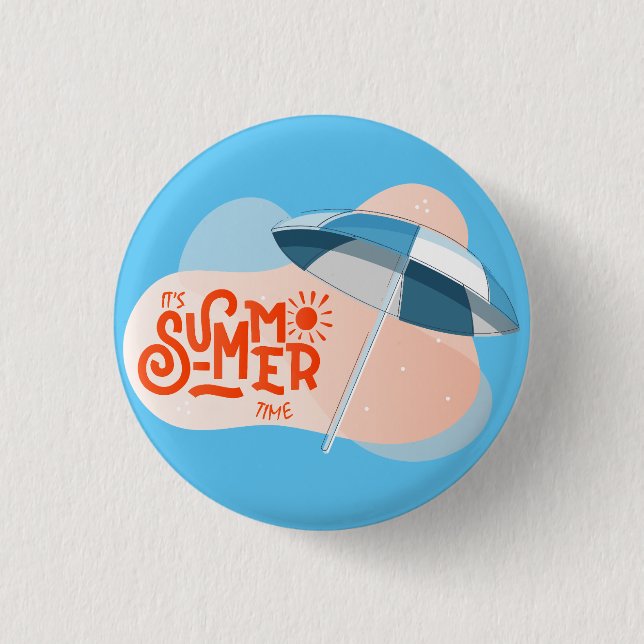 It's summer time Hitch Cover 3 Cm Round Badge (Front)