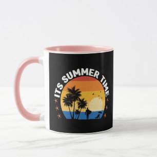 It's Summer Time Tropical Sunset Design Mug