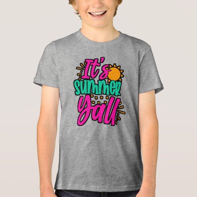 It's Summer Y'all-54808 Tri-Blend Shirt (Front)