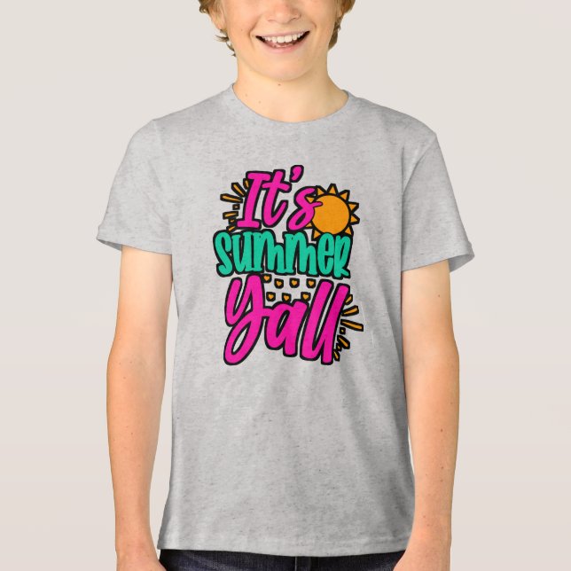 It's Summer Y'all-54808 Tri-Blend Shirt (Front)