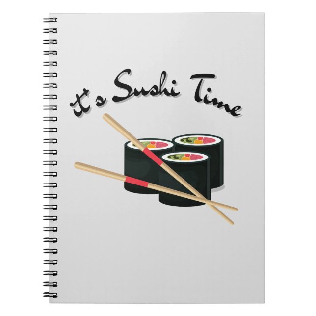 It's sushi time, sushi notebook (Front)