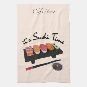 It's Sushi Time , Sushi  Tea Towel