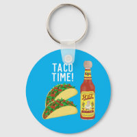 IT'S TACO TIME cute tacos hot sauce illustration