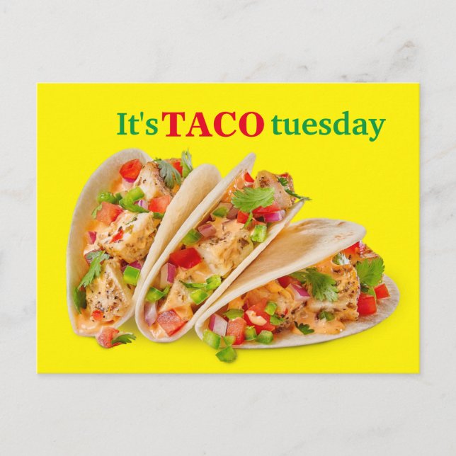It's taco tuesday postcard (Front)