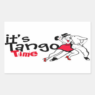It's Tango Time Rectangular Sticker