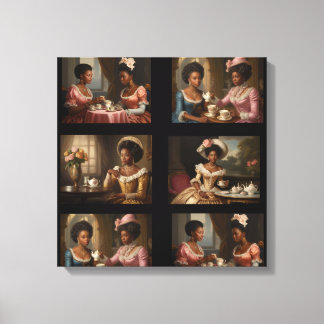 It's Tea Time Stretched Canvas Print