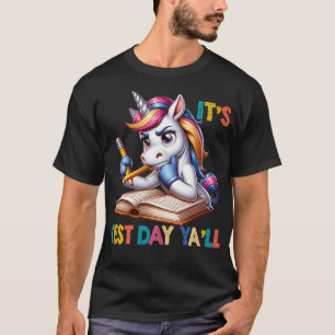Its Test Day Teacher Testing Day Unicorn Girl T-Shirt