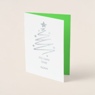 Its that time again with silver tree foil card
