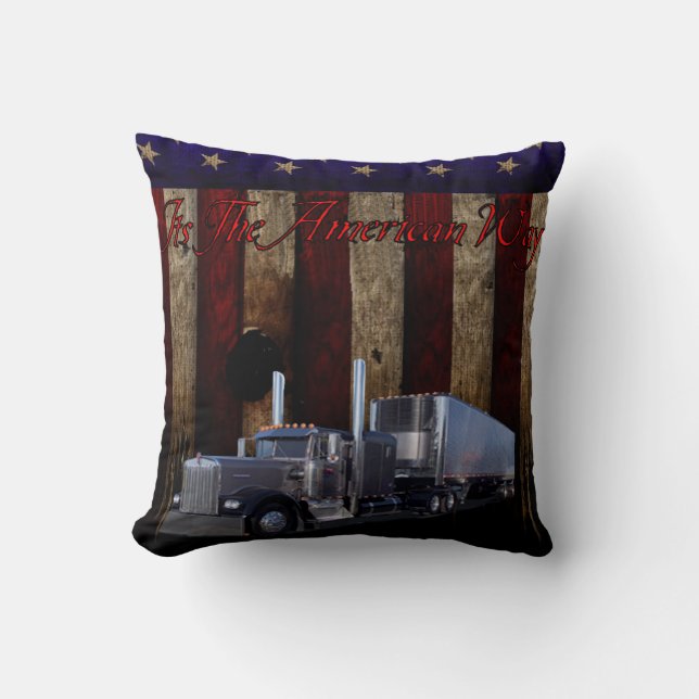 It's The American Way Throw Pillow (Front)