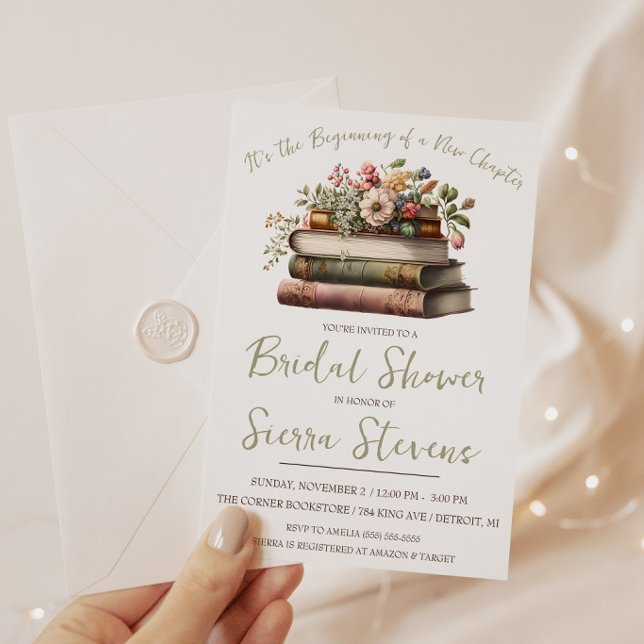It's the Beginning of a New Chapter Bridal Shower Invitation (Creator Uploaded)
