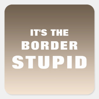 It's The Border Stupid Square Sticker