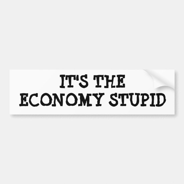 IT'S THE ECONOMY STUPID BUMPER STICKER (Front)